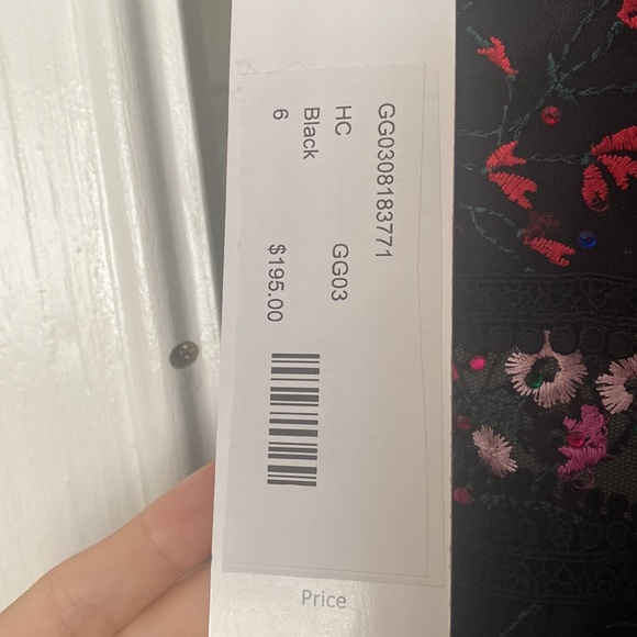 Dave and Johnny Black Embroidered Homecoming Dress - Picture 8 of 8